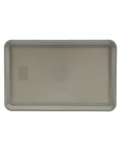 Taca plastikowa 30x19cm prostokątna srebrna
