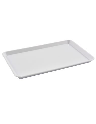 Taca plastikowa 30x19cm prostokątna biała