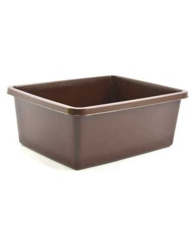 Miska plastikowa Classic  8L 36cm prostokątna brąz