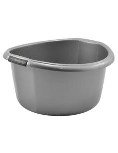 Miska plastikowa Solidna 15L srebrna