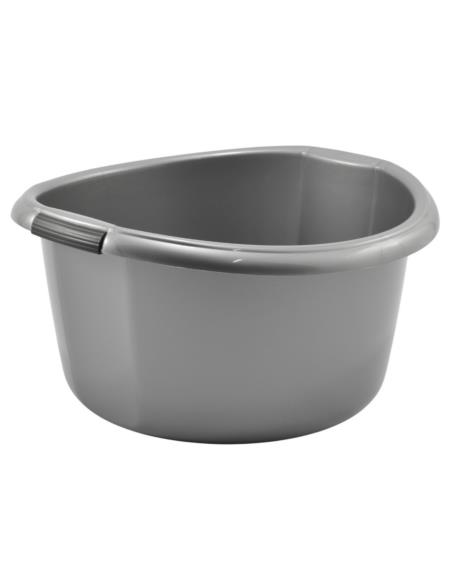 Miska plastikowa Solidna 15L srebrna
