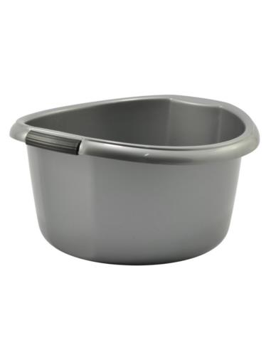 Miska plastikowa Solidna 10L srebrna