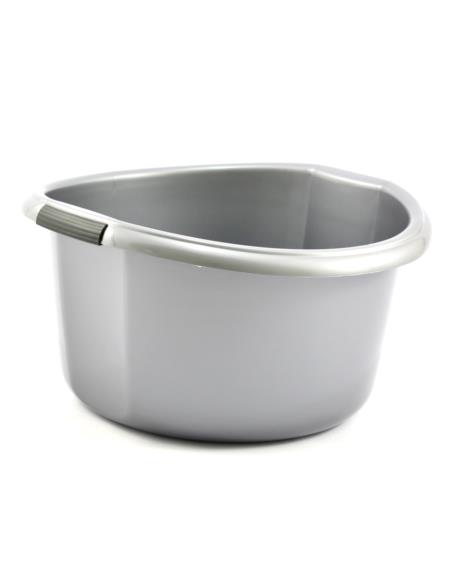 Miska plastikowa Solidna 25L srebrna