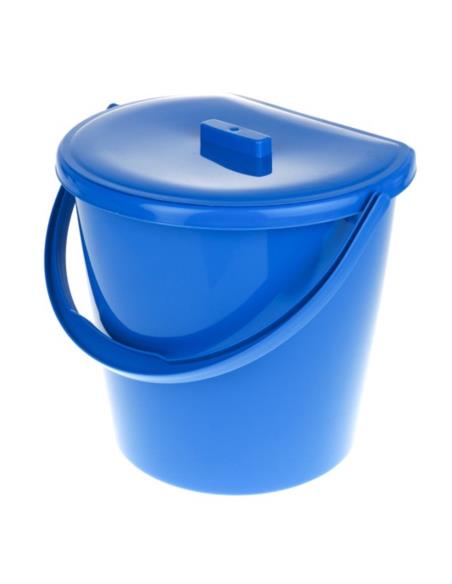 Wiadro 11L z pokrywką przyścienne niebieskie
