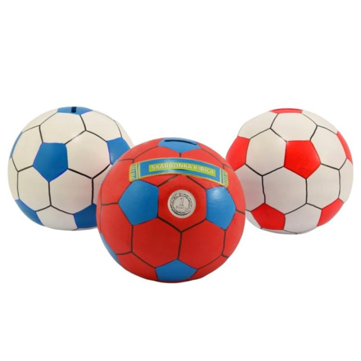 Skarbonka ceramiczna Piłka h:18cm 456 mix