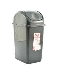 Kosz na śmieci Slim 18L uchylny srebrny