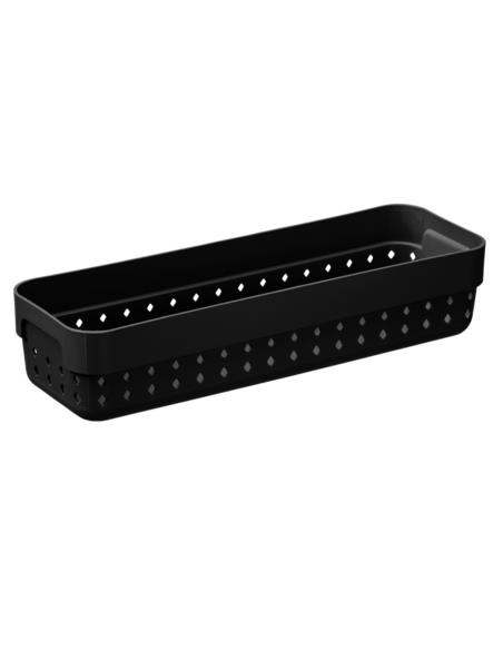 Koszyk-organizer plastikowy Seoul 23,8x7,8x5cm czarny