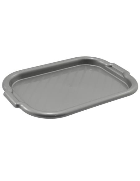 Taca plastikowa prostokątna srebna 39x28cm