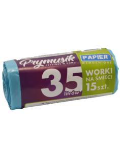 Worki na śmieci  35L 15szt niebieskie Prymusik