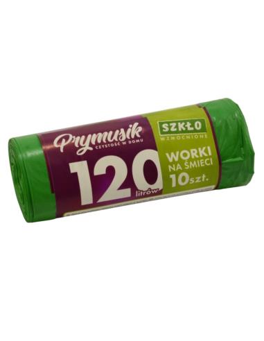 Worki na śmieci 120L 10szt zielone Prymusik