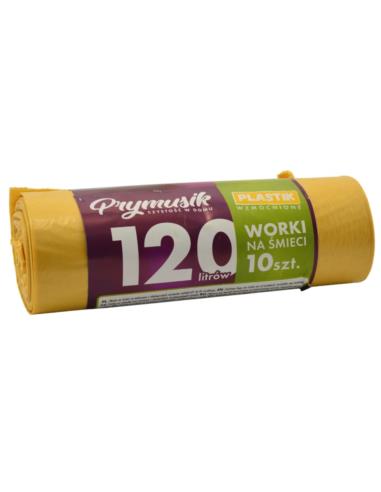 Worki na śmieci 120L 10szt żółte Prymusik