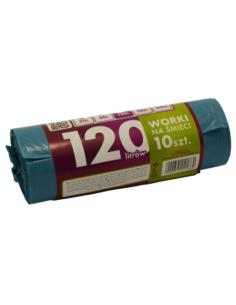 Worki na śmieci 120L 10szt niebieskie Prymusik