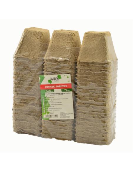 Doniczki torfowe 72szt kwadratowe 8501 5x5x5cm