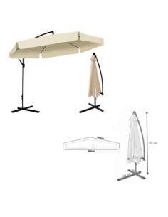 Parasol ogrodowy 3m Banana beż 2866