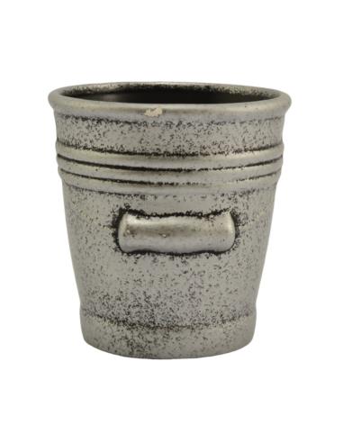Doniczka ceramiczna z podst.Wiaderko 17 MIX