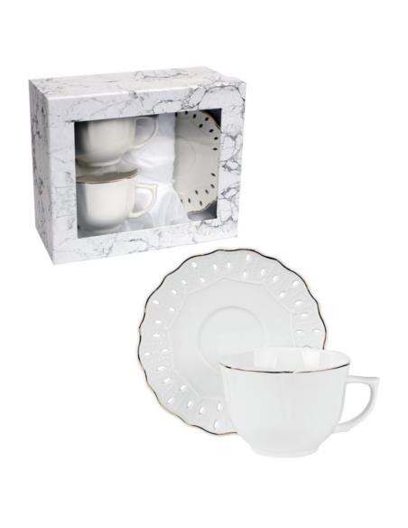 Filiżanki ze spodkami 2 sztuki Karin 220ml 16904