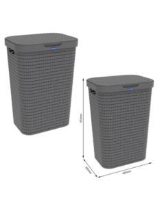 Kosz na bieliznę 55L Country antra 103270