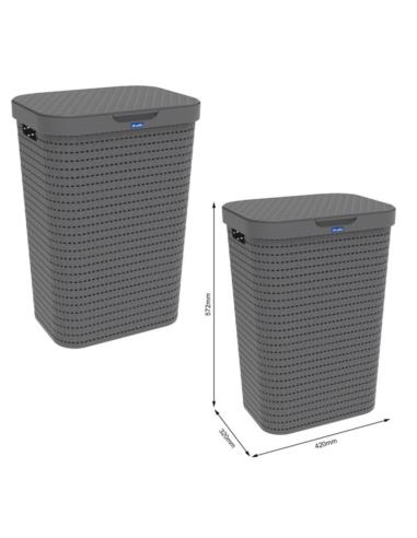 Kosz na bieliznę 55L Country antra 103270