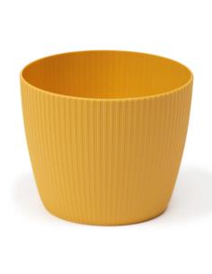 Doniczka Magnolia Jumper 22cm h:17,7cm musztardowa 754