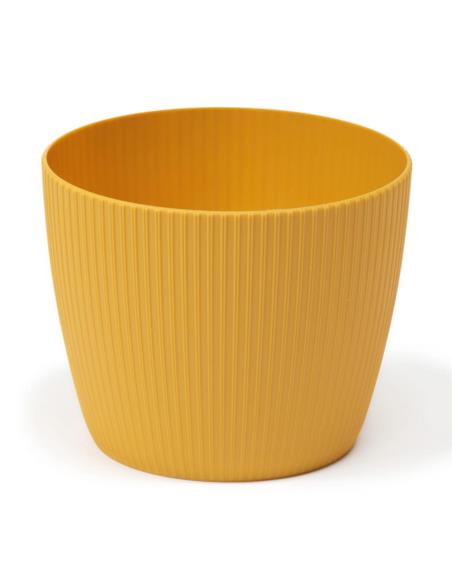 Doniczka Magnolia Jumper 22cm h:17,7cm musztardowa 754