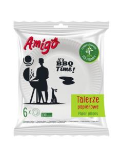 Talerze papierowe 23cm 6 sztuk Amigo Eco Friendly