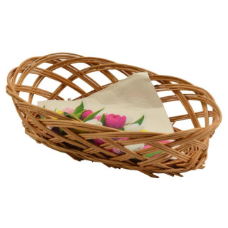 Koszyk wiklinowy na chleb mały 22cm h:6cm 1082