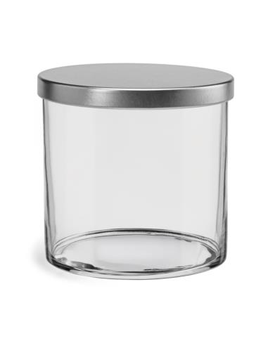 Pojemnik szklany Tidy z metalową pokrywką h:10cm 35532