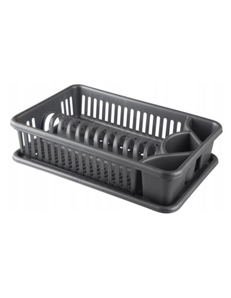 Suszarka do naczyń plastikowa Lux I srebrna