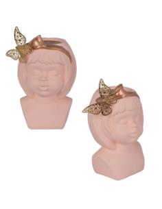 Wazon ceramiczny 20cm dziewczynka 7606 różowy