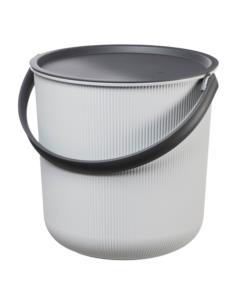 Wiadro stolik plastikowe 53L Akita z pokrywką szary 6082