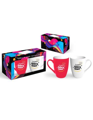 Kubki 2 sztuki 300ml ceramiczne On&Ona To będzie dobry dzień