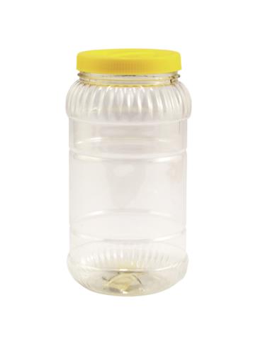 Słój plastikowy 3,0L PET żółta zakrętka