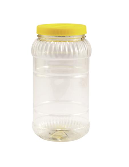 Słój plastikowy 3,0L PET żółta zakrętka