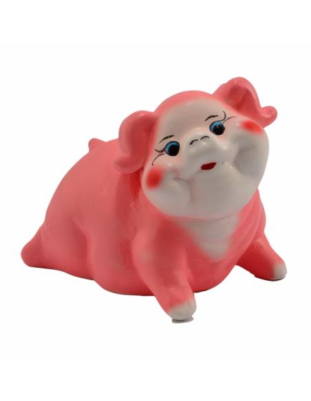 Skarbonka ceramiczna Świnka różowa h:14cm 305