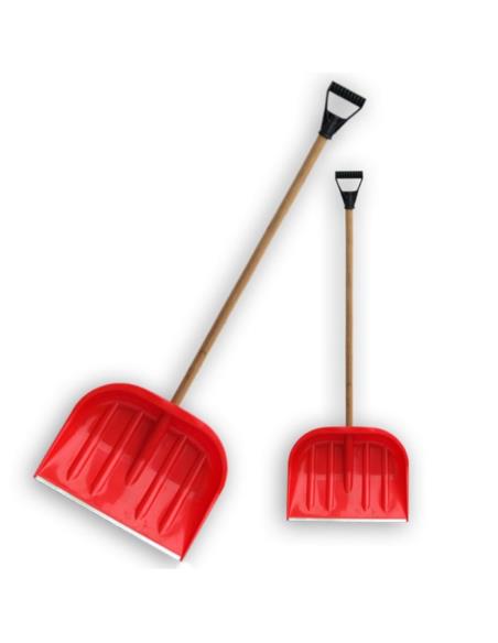 Łopata plastikowa do śniegu 47cm z okuciem drewniany trzonek