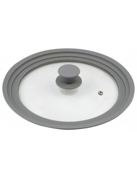 Pokrywka szklana silikonowy rant 24-28cm Kinghoff KH-1649