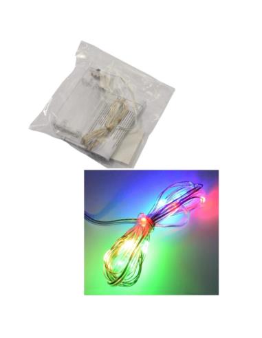 Lampki 10LED multikolor 2xAA