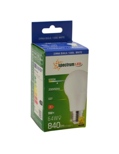 Żarówka LED E27 9W 840lm Spectrum biała zimna