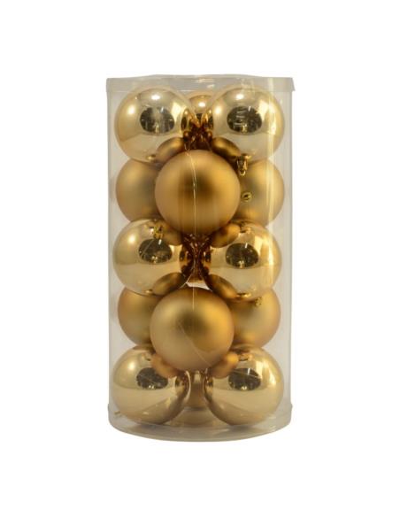 Bombki 15szt 8cm gładkie mocca SPB815