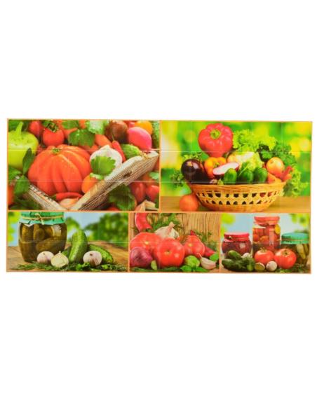 Panel PVC 95x49cm kafelki warzywa 13993