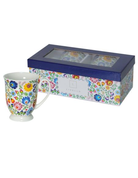 Kubki 2 sztuki 350ml ceramiczne Livello CR10-F3 Folk