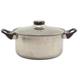 Garnek 22cm nierdzewny z pokrywką wysoki