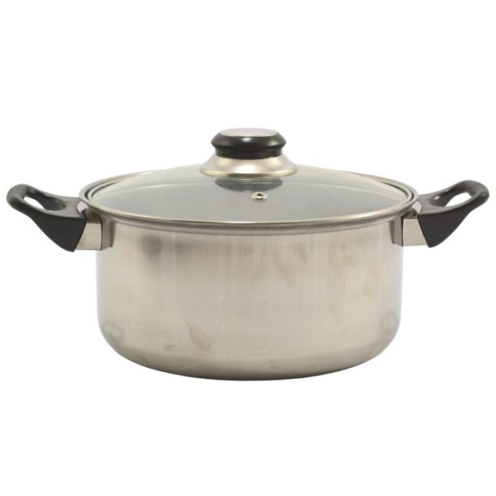 Garnek 22cm nierdzewny z pokrywką wysoki
