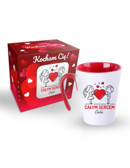 Kubek 270ml Walentynki "Całym sercem"