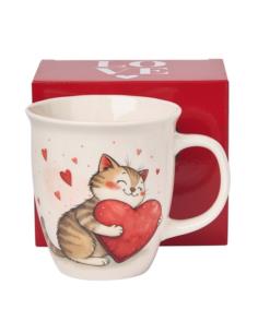 Kubek ceramiczny 650ml Kubas Kot z zabawką