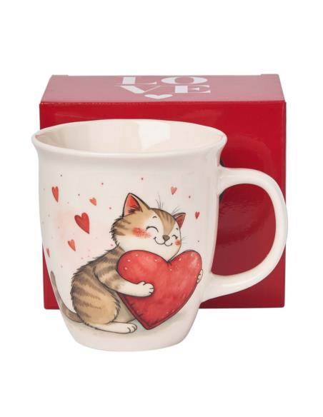 Kubek ceramiczny 650ml Kubas Kot z zabawką