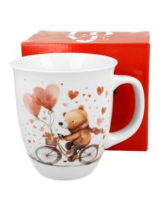 Kubek ceramiczny 650ml Kubas Miś na rowerze