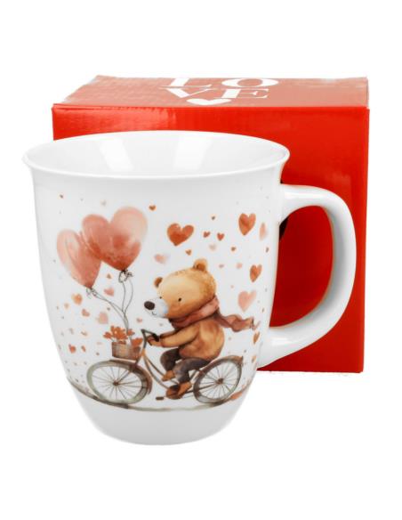 Kubek ceramiczny 650ml Kubas Miś na rowerze
