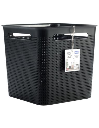 Koszyk plastikowy Brisen 18L czarny 10240 29x29x28cm