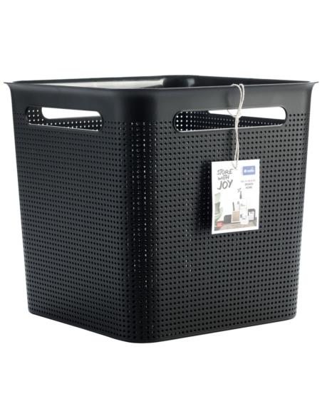 Koszyk plastikowy Brisen 18L czarny 10240 29x29x28cm